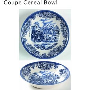HOLD Coaching Scene Royal Stafford Coupe Cereal Bowl. Discontinued Pattern.( 6 )